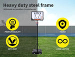 Centra Basketball Hoop Stand Kid Rim Ring System Large Backboard Net Adjustable