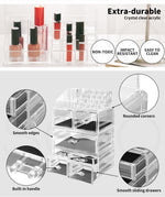 Acrylic Makeup Organiser Cosmetic Storage Box Jewelry Holder Display Drawer