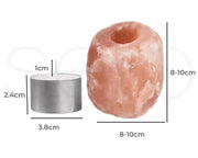 4x Himalayan Salt Lamp Tealight Candle Holder Decor Natural Crystal Ionizer Home