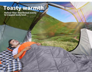 Mountview Double Sleeping Bag Bags Outdoor Camping Hiking Pillow -10℃ Thermal.