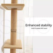 Pawz Cat Tree Tower Scratching Post Floor to Ceiling Condo Scratcher 284cm