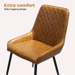 Levede 4x Dining Chairs Kitchen Chair Padded Seat PU Faux Leather Soft Velvet