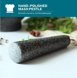 Toque Solid Stone Pestle and Mortar Unpolished Granite Spice Grinder Tool 15cm