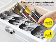 Kitchen Drawer Organiser Cutlery Tray Insert Cabinet Utensil Storage Box Holder
