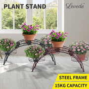 Levede Plant Stand Outdoor Indoor Metal Flower Pots Rack Corner Planter Shelf