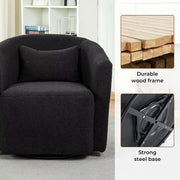 Levede Swivel Barrel Chair Armchairs Barrel Cup Tub Accent Sofa Lounge Armrest