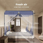 Dreamz Mosquito Bed Nets Foldable Canopy Square Fly Repel Insect Blue - King