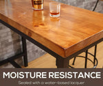 Levede High Bar Table Vintage Industrial Solid Wood Kitchen Cafe Desk 120X50CM