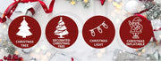 Santaco Christmas Trees Snow Flocked Pine Cones Decoration Stand 1.5M