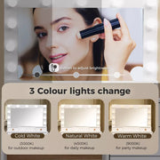 Levede Dressing Table Stool Set Mirror Vanity LED Bulbs  Makeup Desk Drawers