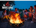 Moyasu Round Fire Pit Ring Outdoor Fireplace Camping Firepit Steel Portable 36