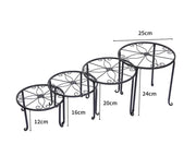 Levede Plant Stand Outdoor Indoor Metal Flower Pots Rack Corner Planter Shelf
