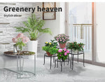 Levede Plant Stand Outdoor Indoor Metal Flower Pots Rack Corner Planter Shelf