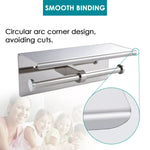 Toilet Paper Holder Double Roll Stainless Steel Hook Bathroom Rack Wall Mount