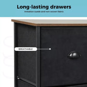 Levede 5-Drawer Storage Cabinet – Lowboy Dresser Organizer with Suede Drawers