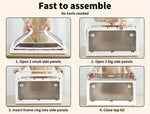 Storage Box Plastic Stackable Container Clothes Wardrobe Organiser 5 Side Open