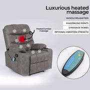 Levede Electric Massage Chair 8-point Recliner Heated Armchair Leathaire Lounge
