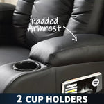 Levede Electric Massage Chairs Reclining Full Body Leather Lounge Sofa Heated