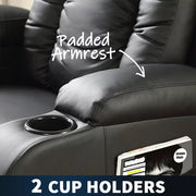 Levede Electric Massage Chairs Reclining Full Body Leather Lounge Sofa Heated