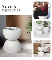 Levede Hourglass Terrazzo Side Table – Stylish Coffee/End Table Stool