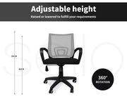 2x Levede Office Chair Gaming Computer Mesh Chairs Executive Seating Work Grey