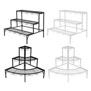 Levede Plant Stands Outdoor Indoor Metal Flower Pot 3 Garden Corner Shelf