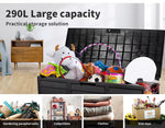 Lambu 290L Outdoor Storage Box Garden Lockable Toys Tools Container Waterproof