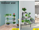 Levede Plant Stands Outdoor Indoor Metal Flower Pot 3 Garden Corner Shelf