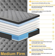 Single 26cm Hybrid Mattress: Gel Memory Foam + Pocket Springs for Premium Pressure Relief