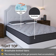 Single 21cm Hybrid Mattress with Gel Memory Foam & Pocket Springs – Firm Support & Deluxe Comfort