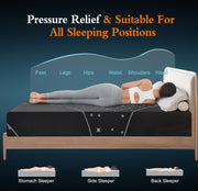 Single 27cm Euro Top Hybrid Mattress with Cooling Gel Memory Foam & Pocket Springs for Cool, Pressure-Relieving Sleep
