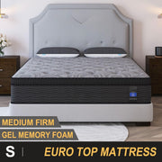 Single 34cm Hybrid Mattress: Gel Memory Foam + Pocket Springs for Deluxe, Pressure-Relieving Sleep – Medium-Firm Euro Top Comfort