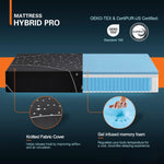 Queen 27cm Euro Top Hybrid Mattress with Gel Memory Foam & Pocket Springs for Cool, Comfortable Sleep