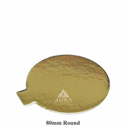 80mm Round Gold Cake Tab Board