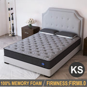 King Single 21cm Hybrid Mattress: Gel Memory Foam + Pocket Springs for Firm, Supportive Sleep