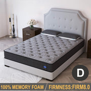 Double 21cm Hybrid Mattress: Gel Memory Foam + Pocket Springs for Firm, Supportive Sleep