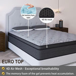 Single 26cm Hybrid Mattress: Gel Memory Foam + Pocket Springs for Premium Pressure Relief