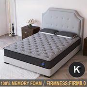King 21cm Hybrid Mattress: Gel Memory Foam + Pocket Springs for Firm, Supportive Sleep