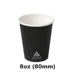 Black 8oz Single Wall Coffee Cups
