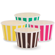 8oz Candy Stripped Ice Cream Cups