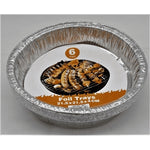 1 Pack 6 pcs round Foil Trays 21.5x21.5x4cm