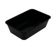 650ml Black Rectangular Container