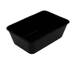 1000ml Black Rectangular Container