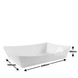 No.24 White Food Tray / Boat