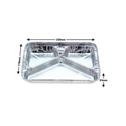 7123 – Shallow 3 Cavity Meal Tray