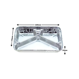 7123 – Shallow 3 Cavity Meal Tray