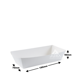 White Hot Dog Food Tray