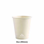 8oz UNI White Single Wall Coffee Cups (90mm)