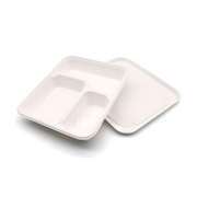 LIDS for 3/4 Compartment Bagasse Food Trays