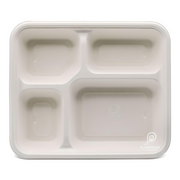 4 Compartment HD Bagasse Food Tray